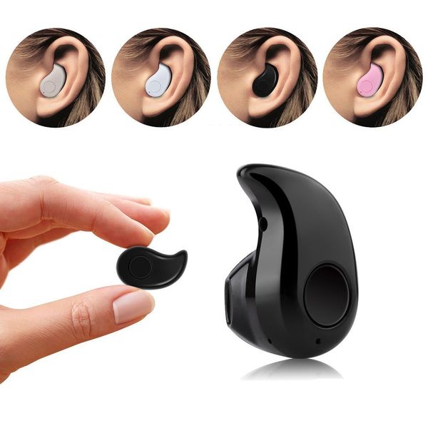 El mejor S530 Mini auricular inalámbrico Bluetooth Auricular manos libres V4.0 Auricular estéreo invisible con micrófono Música Responder llamada para iPhone 7 Samsung