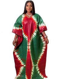 S5xl Robes africaines pour femmes printemps d'été Afrique Party Polyester Printing plus taille longue robe robes vêtements 240401