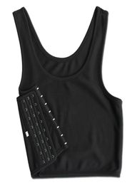 S5XL Flat Breast Binder Les Corset Tomboy Lesbian Underwear Vrouwen naadloos zomer kort vest plus maat tanktop Shaper bustier 2202815193