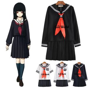 Costume de marin d'été S5XL Jigoku Shoujo Enma Ai, uniforme scolaire JK, hauts en tissu pour étudiants, jupes, Costumes de Cosplay Anime 240226