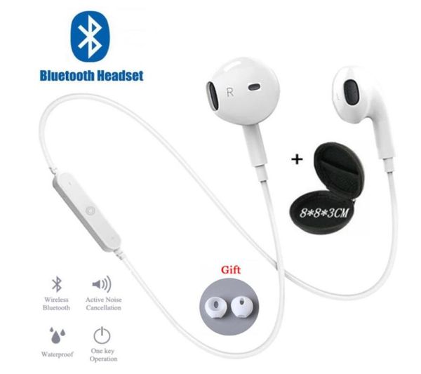 Écouteur Bluetooth sans fil S6 Sport Necband Wireless Witume avec un casque d'écoute Stéréo MIC pour iPhone 11 Xiaomi Huawei Earphones7645579