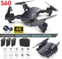 S60 Drone 4K Beroep HD Intelligente Uav met groothoek dubbele camera 1080P WiFi fpv Drones Toys4431532