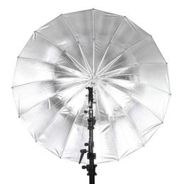 Freeshipping S65 "165cm parabolische diepe reflecterende paraplu zilveren kleur voor Speedlite studio flash indirecte verlichting met draagtas