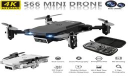 S66 Mini RC Drone Avión 4K HD Cámara Profesional Aéreo Pografía Helicóptero WiFi FPV Inducción por gravedad Cuadricóptero plegable U3049372