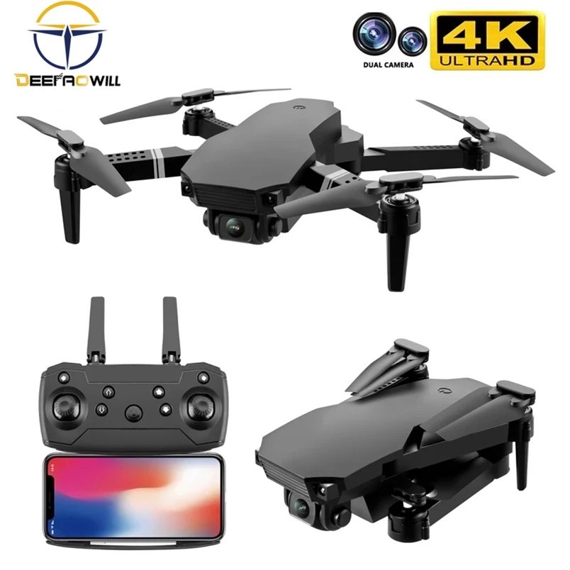 S70 Drone 4K HD Dual Caméra Pliable Hauteur Plaisable Hauteur WiFi FPV 1080P Transmission en temps réel RC Quadricopter jouet 211104
