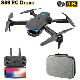 S89 RC Drone met Camera 4K Wifi FPV HD Dual Camera Mini Drone Hoogte Behoud Opvouwbare RC Quadcopter drone Speelgoed Professionele