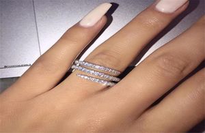 S925 Leuke vrouwelijke volledige CZ stenen vingerring luxe 925 Sterling zilveren verlovingsring kleurrijke zirkoonringen voor vrouw9807506