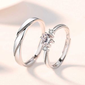 S925 Love à première vue Anneau en argent sterling pour les hommes et les femmes un créneau de couple haut de gamme cadeau d'automne et d'hiver accessoires