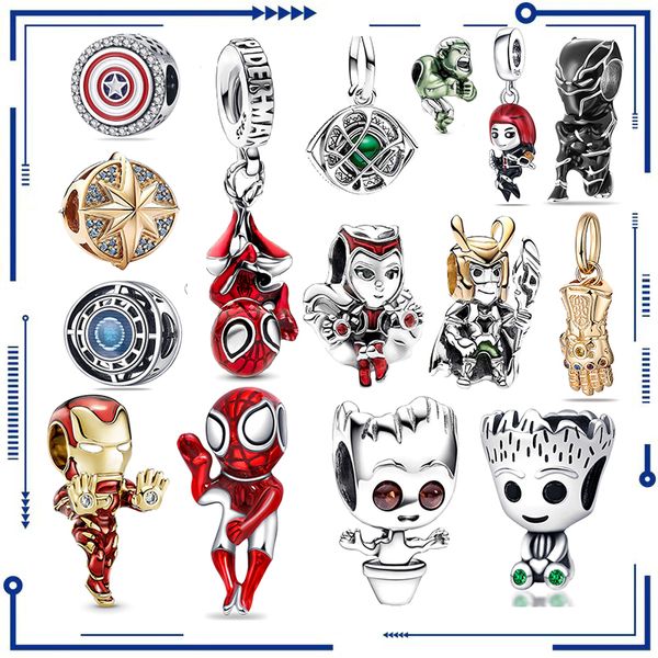 S925 Original Anime Strange Doctor Spider Party Charm Pand0ra moda Original DIY pulsera Original regalo de mujer envío gratis