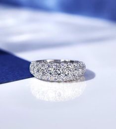 S925 Silver Charm Punk Band Ring avec tous les diamants brillants pour femmes Gift de bijoux de mariage Ayez un tampon PS78594245031