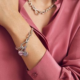 S925 Zilver Kleur Eeuwig symbool charms Armband DIY fit Pandora armbanden elegant voor vrouwen luxe designer Sieraden Moederdag Cadeau met Originele doos