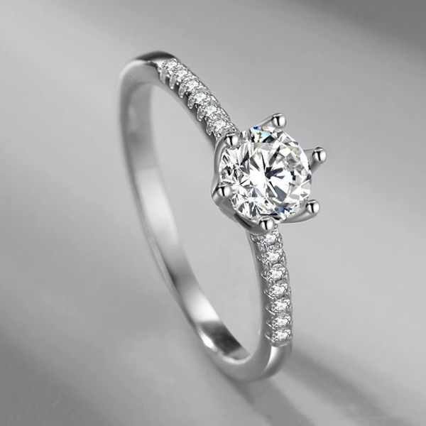 Bague en argent S925, Simulation de flocon de neige, Moissanite, ensemble de groupe, bague en diamant, fiançailles, mariage, bijoux élégants, cadeau pour femmes