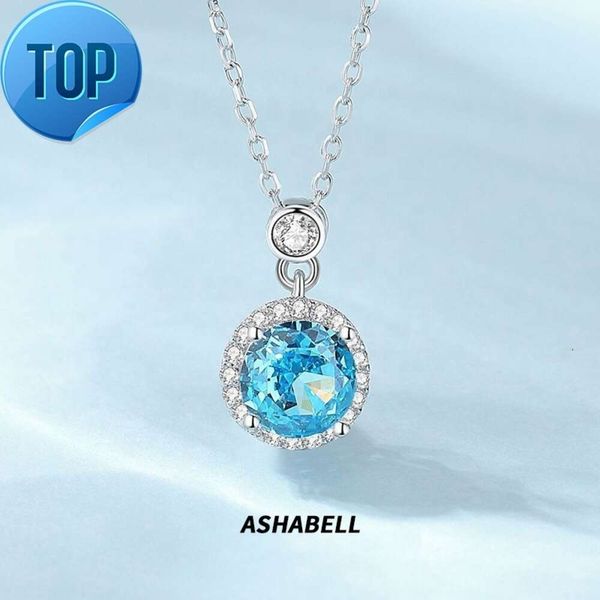 Collier en argent S925 pour femme, sel de mer, sucre glacé, moissanite, design, chaîne de clavicule, cadeau d'anniversaire pour petite amie