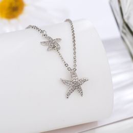 Collier de niche en argent s925 pour femmes, pendentif pentagramme en diamant, chaîne de clavicule de style simple