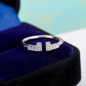 S925 Silver geopende ring met diamant voor vrouwen verloving bruiloft sieraden geschenk met velet tas ps37632435