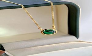 S925 Collier de pendentif en argent avec diamant de couleur verte en 18k Real Gold 405cm pour femmes Bijoux de mariage Cadeau PS3282A1546411