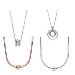 S925 Zilveren Hanger Kettingen Originele fit Pandora Sieraden Snake Bone Vrouwen sleutelbeen ketting