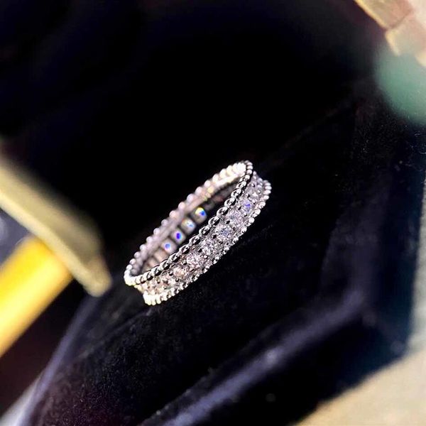 Bague punk en argent S925 avec tous les diamants pour femmes, mariage et bijoux quotidiens, cadeau PS6443217v