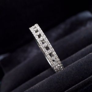 Bague punk en argent S925 avec diamant pour cadeau de bijoux de mariage pour femme en plaqué or rose 18 carats avec sac en velet livraison gratuite PS3756