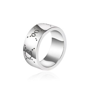Anillo de calavera de plata S925, anillo de elfo de plata esterlina vintage para hombres y mujeres, tendencia hip-hop punk, anillo de pareja 279J