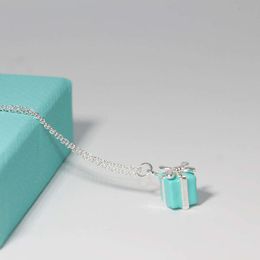 S925 Silver TiffanyJewelry Heart Pendants Jia Di Jia Collier Boutique Collier Valentin Gift Seiko ENAMEL HIGH Edition Box Box Collier