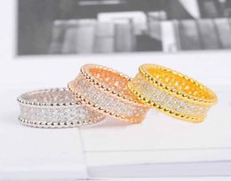 S925 Silver Top Quality Charm Punk Band Bague avec diamant en trois couleurs plaqué pour les femmes bijoux de mariage Gift Ay Box tampon PS79087184