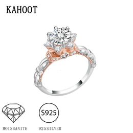 S925 Silver Twotone Bouquet Ring For Women Chic modieus en elegant huwelijksvoorstel Valentijnsdag cadeau 240417