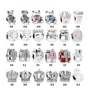 S925 Argent Vivienne Perles Blanc Cuivre Couronne Papillon Coffret Cadeau Pandora Bracelet Mode Lumière De Luxe DIY Accessoires Accessoires Perles Livraison Gratuite