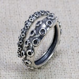 S925 Sterling Octopus Ring Mannen en vrouwen Thaise zilveren hele juwelen voor geliefden