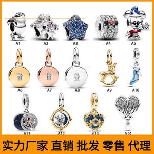 S925 Sterling Panjia Sier Christmas Love Penguin Candy House Perge Pendant Perles d'acaires de bricolage