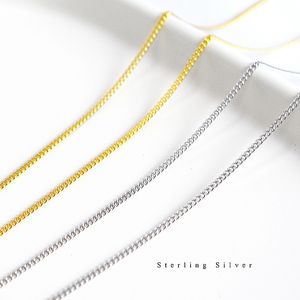 S925 Sterling Puur Zilver Laterale Designer Ketting Kettingen voor Vrouwen Meisjes 18k Goud Luxe Cubaanse Miami Slanke Kettingen Sieraden