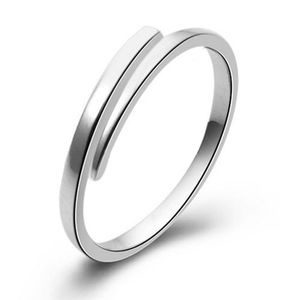 Bagues en argent Sterling S925, ouverture croisée, bague de mode coréenne réglable pour dame