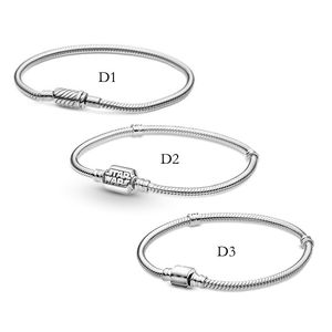 S925 Bracelet en argent Sterling femmes concepteur lien Bracelets de luxe mode Couple Bracelet à bricoler soi-même bijoux cadeau de saint valentin