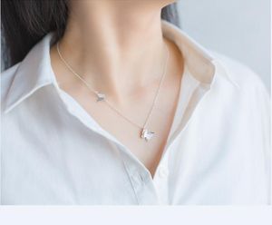 S925 Sterling zilveren vlinder ketting mode zoete hanger sleutelbeen ketting luxe ontwerper ketting cadeau voor vrouwen