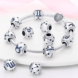 S925 Sterling Silver Charm New Twelve Constellation Bead Originele Beaded Beads DIY sieraden met Pandora armband Geldt voor gratis levering