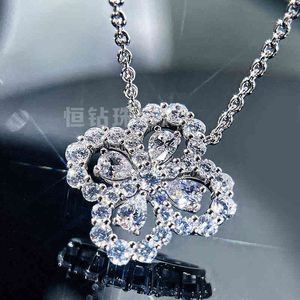 S925 Sterling zilveren klaver ketting vrouwen hanger kleine ontwerp sense diamant ring korte hoogwaardige geen vervaging