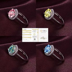 S925 Sterling Silver D Color Moissanite Circón Anillos de boda para mujeres 3CT SURNITOR SED SEDRET