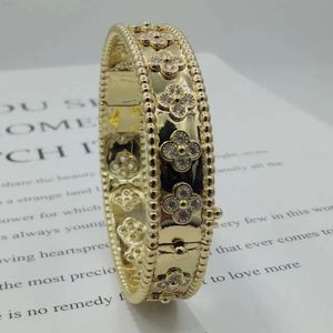 Bracelet en argent Sterling S925 pour femmes, bijoux classiques à la mode, feuilles en Zircon, or Rose 18 carats, vente en gros d'usine