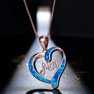 S925 Sterling zilveren gunst hartvormige moeder letter hanger ketting Moederdag geschenk sieraden