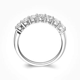 S925 Sterling Silver Gold D kleur 4 mm Moissanite Ring voor vrouwen 1.5ct Stone Match Diamond trouwring bruid