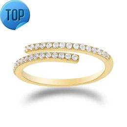 S925 STERLING Silver ins Simple Diamond Openment Tempérament All-Match Zircon Ladies Ring
