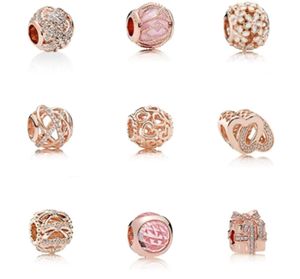 Bijoux en argent sterling s925, perles à faire soi-même, breloques pour bracelets pour femmes, bracelet européen en or rose, collier 9670762