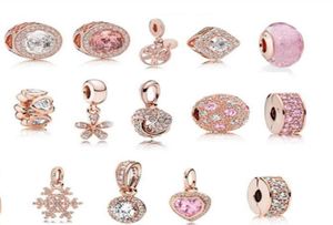 Bijoux en argent sterling s925, bricolage de perles, breloques adaptées aux bracelets européens en or rose, collier pour femmes, buti9245025