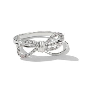 S925 sterling zilveren kleine speelse boogring voor vriendin Knop elegante diamanten vrouwelijke sieraden als verjaardagscadeau voor minnaar1265292