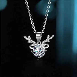 S925 Sterling Silver Mosangshi Yilu a votre collier, cadeau féminin, bijoux pour petite amie