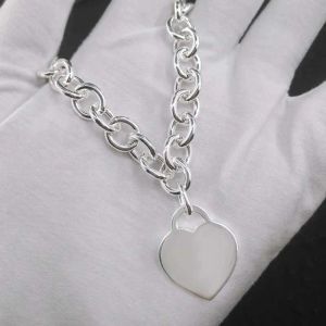 S925 sterling zilveren ketting voor dames klassieke hartvormige hanger charme ketting kettingen luxe merk sieraden ketting