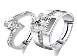 S925 Sterling Zilveren Belofte Ringen Voor Koppels Liefhebbers Aanpasbare Zirconia Bruiloft Sieraden Verjaardagscadeau WH858829718