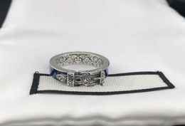 S925 Sterling zilveren ringen Glanzende blauwe tijgerkopring Gepersonaliseerde ring Geef je koppelring Kerstcadeau Trend met cadeau1285184