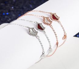 S925 Bracelet de verrouillage de verrouillage argenté sterling QTET du style chinois implicite monnaie de monnaie naturelle Fritillaria Valentine039 Day5476092