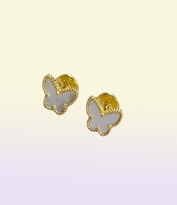 S925 Silver Silver Sweet Butterfly Designer Boucles d'oreilles pour femmes Bracelets de couloir de marque de luxe Collier Collier EA8912757